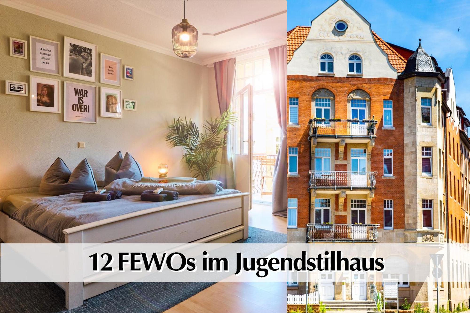 12 Fewos Im Jugendstilhaus Mit Aufzug, Terrasse, Kingsize-Bett, Smart-Tv, Etc Erfurt Exteriér fotografie