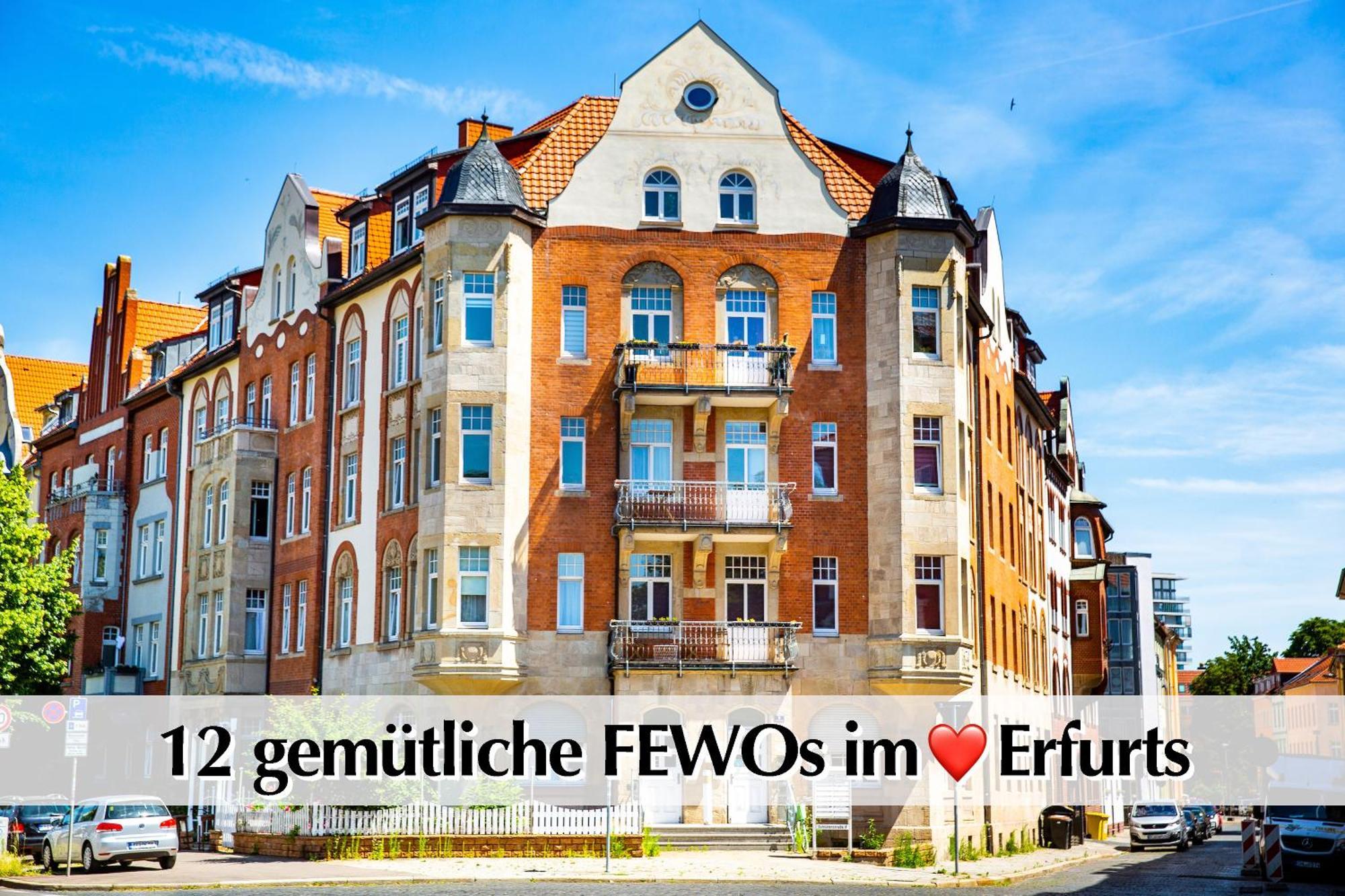 12 Fewos Im Jugendstilhaus Mit Aufzug, Terrasse, Kingsize-Bett, Smart-Tv, Etc Erfurt Exteriér fotografie