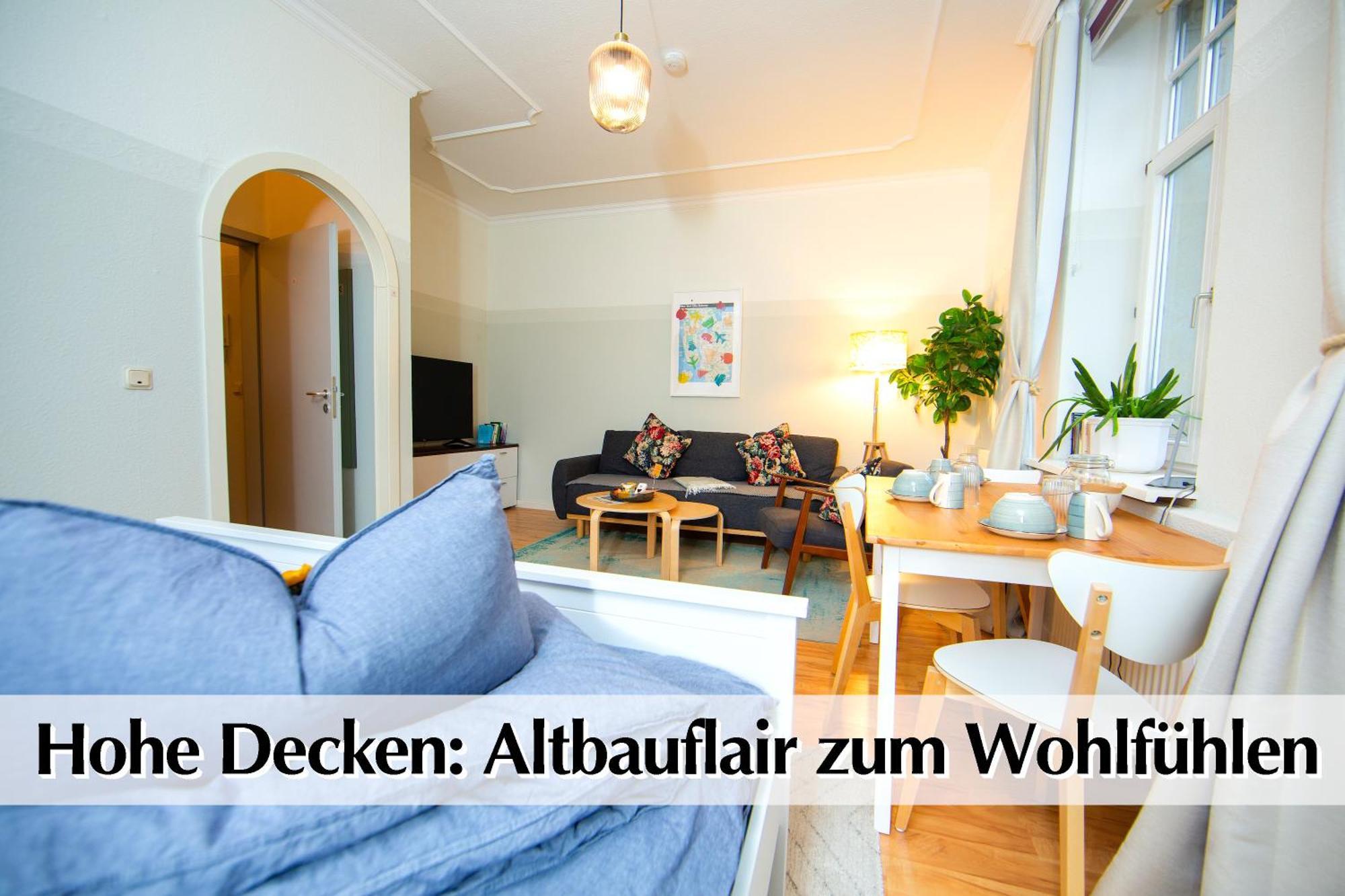 12 Fewos Im Jugendstilhaus Mit Aufzug, Terrasse, Kingsize-Bett, Smart-Tv, Etc Erfurt Pokoj fotografie