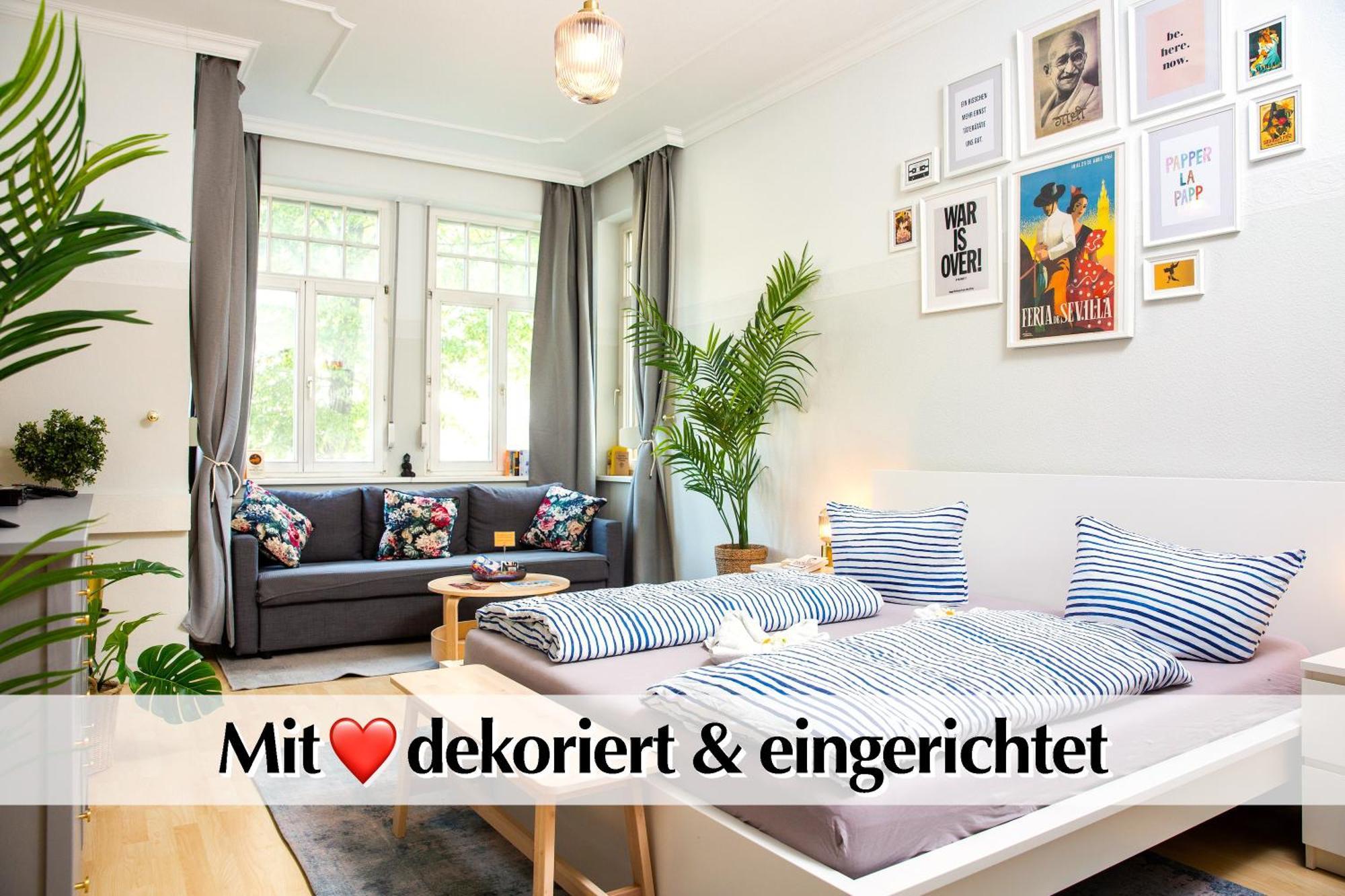 12 Fewos Im Jugendstilhaus Mit Aufzug, Terrasse, Kingsize-Bett, Smart-Tv, Etc Erfurt Pokoj fotografie
